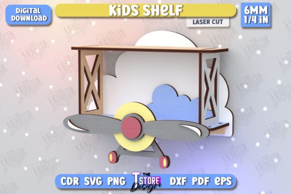 Download Kid's Shelf Laser Cut | Nursery Décor - Laser cut Collection