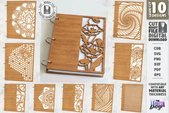 Download Decorative Notebook Cover Laser Cut |CNC - Laser cut Collection