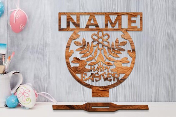 Download Easter Stands Name Sign Laser Cut SVG - Laser cut Collection
