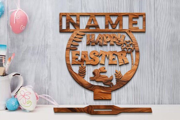 Download Easter Stands Name Sign Laser Cut SVG - Laser cut Collection