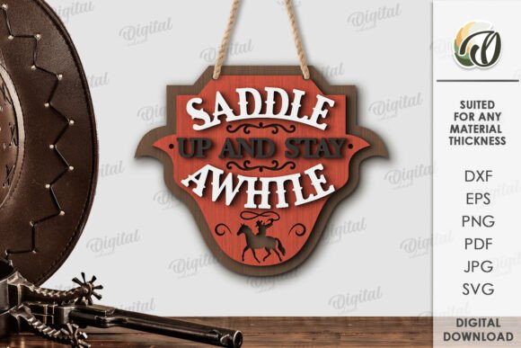 Download Cowboy Welcome Sign Laser Cut - Laser cut Collection