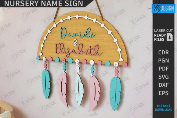 Download Nursery Name Sign Laser Cut | Home Decor - Laser cut Collection