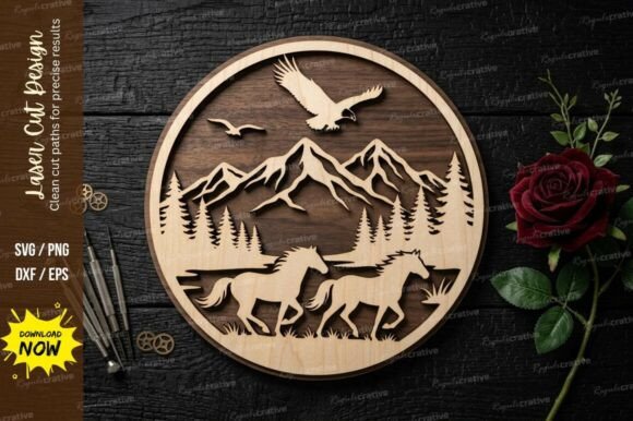 Download Mountain Deer Frame Laser Cut Svg - Laser cut Collection