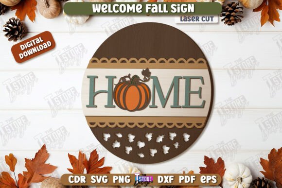 Download Welcome Fall Sign Laser Cut, Farmhouse - Laser cut Collection