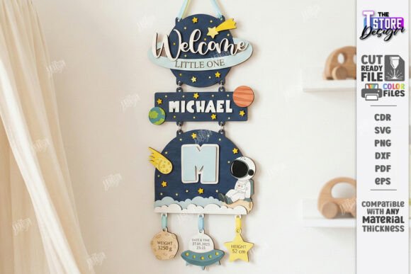 Download 3D Nursery Layered Wall Sign Laser Cut - Laser cut Collection