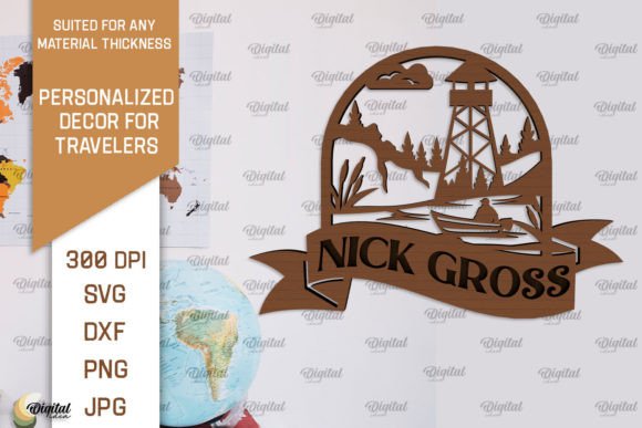 Download Personalized Sign for Traveler Laser Cut - Laser cut Collection