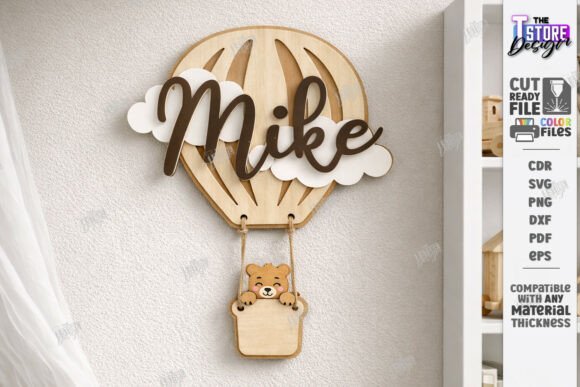Download Kids Room Name Sign Laser Cut | CNC File - Laser cut Collection