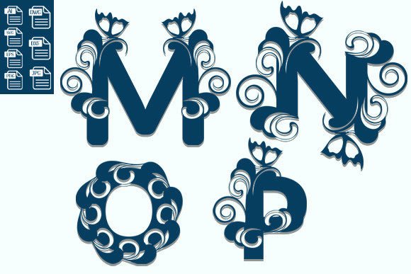 Download Floral Alphabet Laser Cut Svg - Laser cut Collection