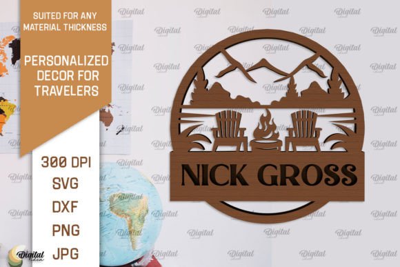 Download Personalized Sign for Traveler Laser Cut - Laser cut Collection