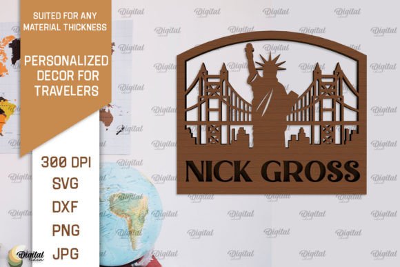 Download Personalized Sign for Traveler Laser Cut - Laser cut Collection