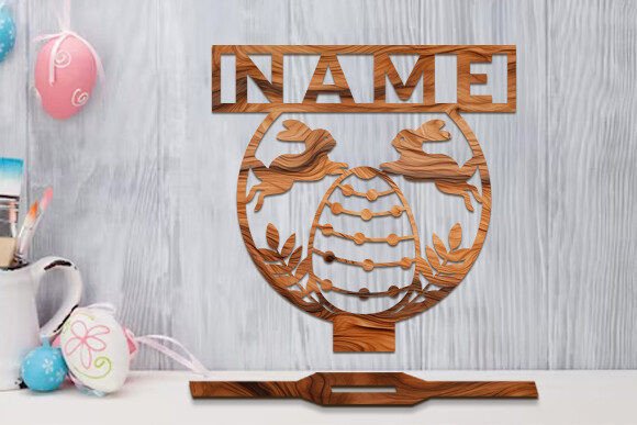 Download Easter Stands Name Sign Laser Cut SVG - Laser cut Collection