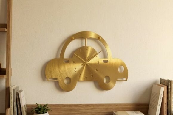 Download Metal Car Decor Clock DXF Laser Cut File - Laser cut Collection
