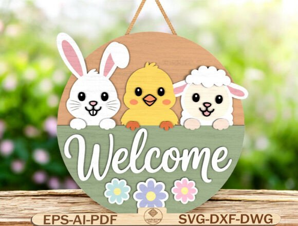 Download Easter Welcome Sign Laser Cut - Laser cut Collection
