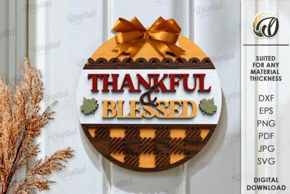 Download Thanksgiving Round Sign Laser Cut - Laser cut Collection