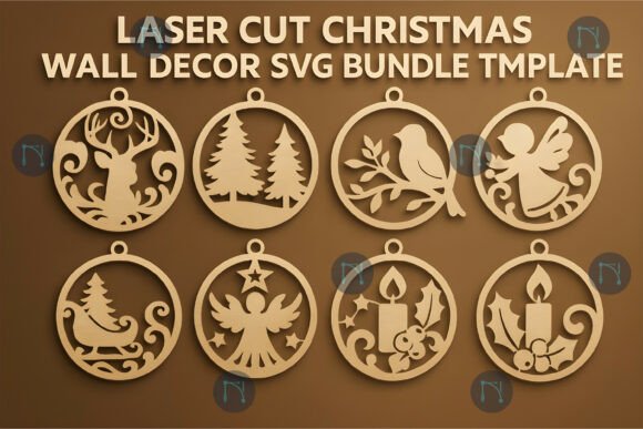 Download Laser Cut Christmas Wall Decor SVG Bundl - Laser cut Collection