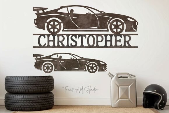 Download Race Car Name Sign SVG Laser Cut - Laser cut Collection