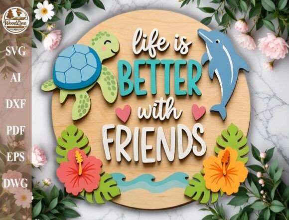 Download Coastal Door Hanger Laser Cut File Svg - Laser cut Collection