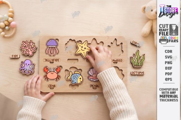 Download Montessori Kids Puzzle Laser Cut | Games - Laser cut Collection