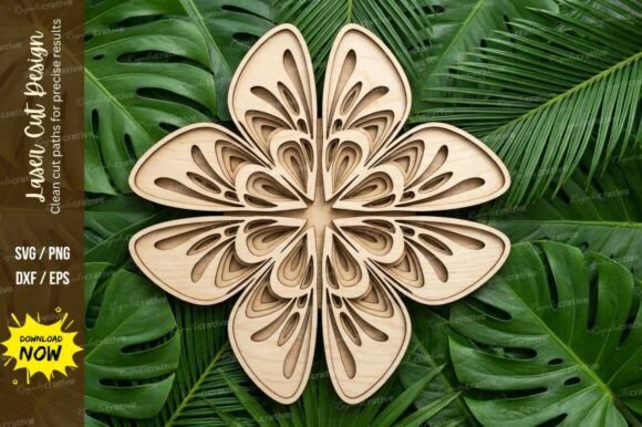 Download Floral Layer Mandala Laser Cut SVG - Laser cut Collection
