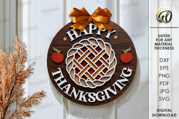 Download Thanksgiving Round Sign Laser Cut - Laser cut Collection