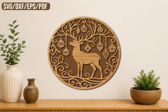 Download Christmas Deer Tree Laser Cut SVG - Laser cut Collection