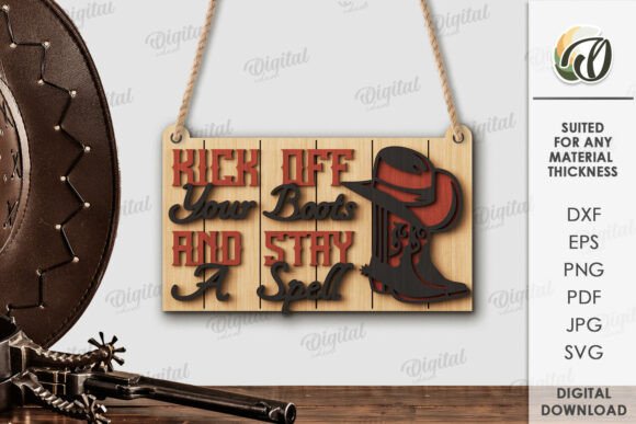 Download Cowboy Welcome Sign Laser Cut - Laser cut Collection